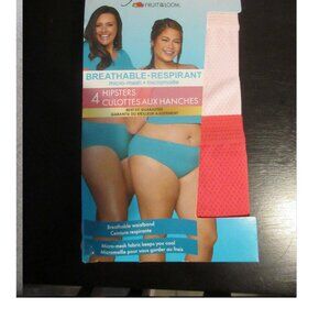 Fruit of the Loom Fit for Me Beathable Micro-Mesh 4 Hipsters Size 13